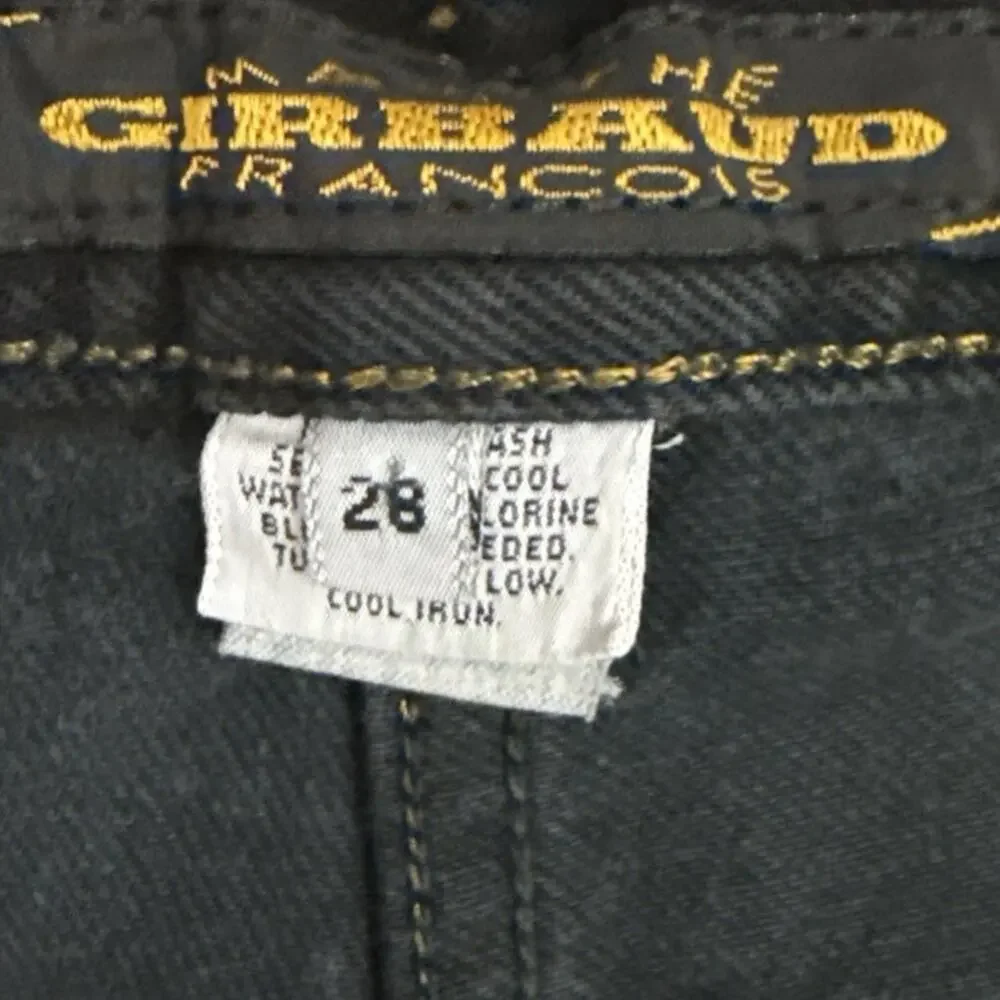 Girbaud Jeans Mens 28 Black Straight Leg Vintage Y2K Denim Pants